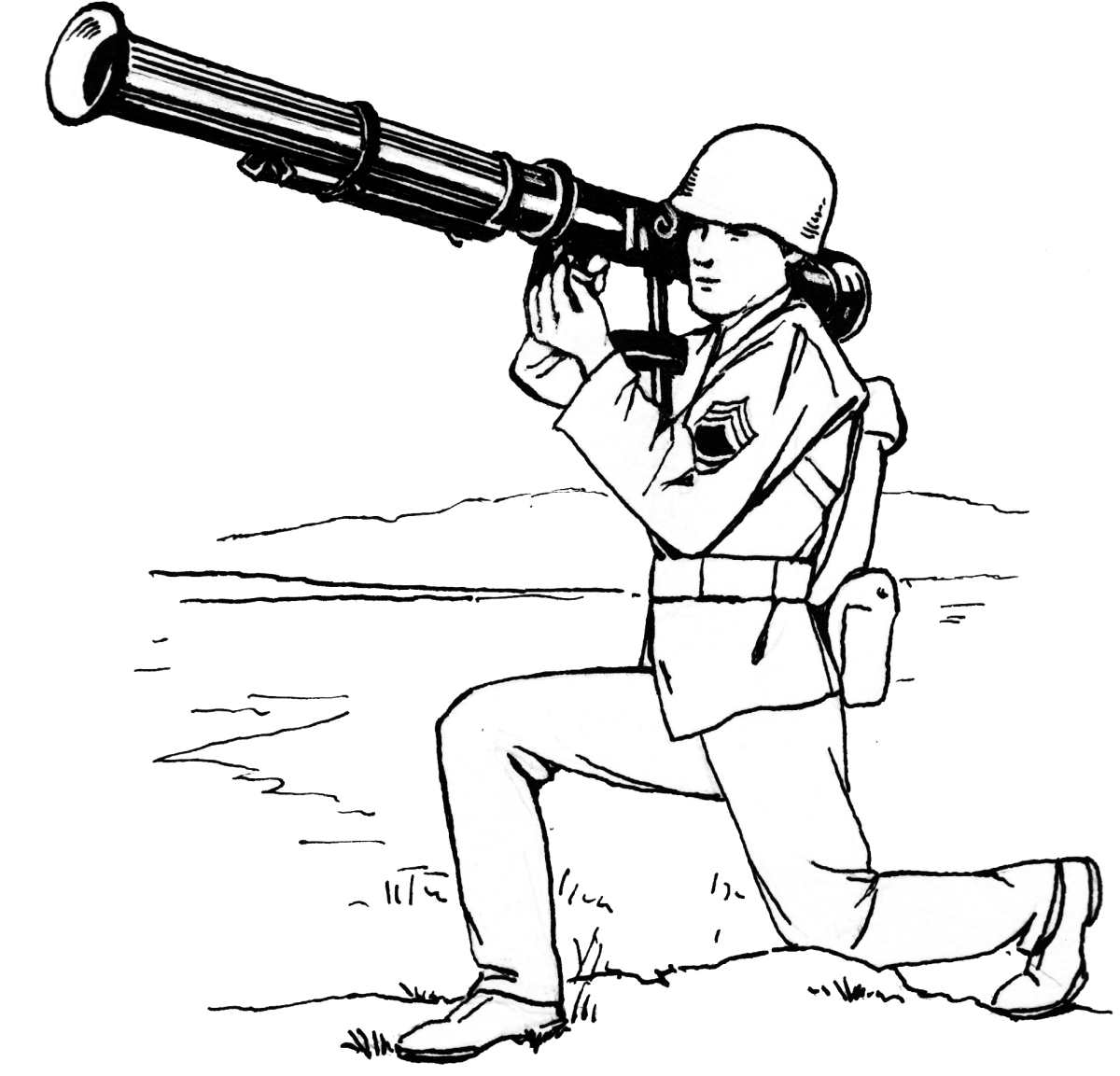 Рисунки мужика с РПГ 7