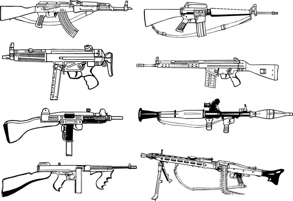 Раскраски оружие