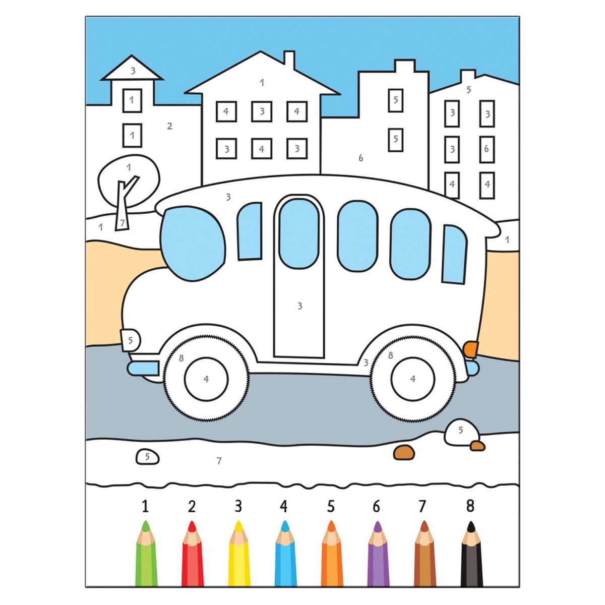 Раскраски по номерам машины