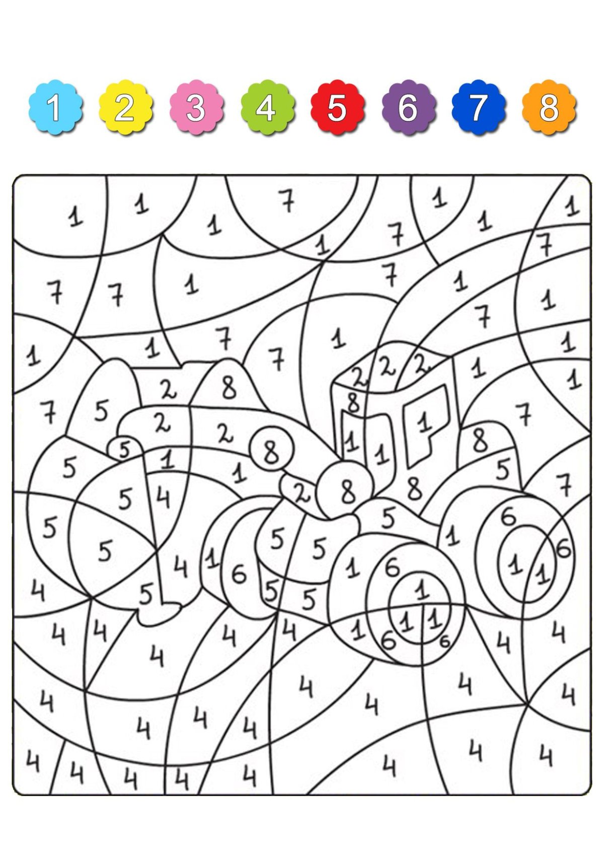 Закрашивание по цифрам