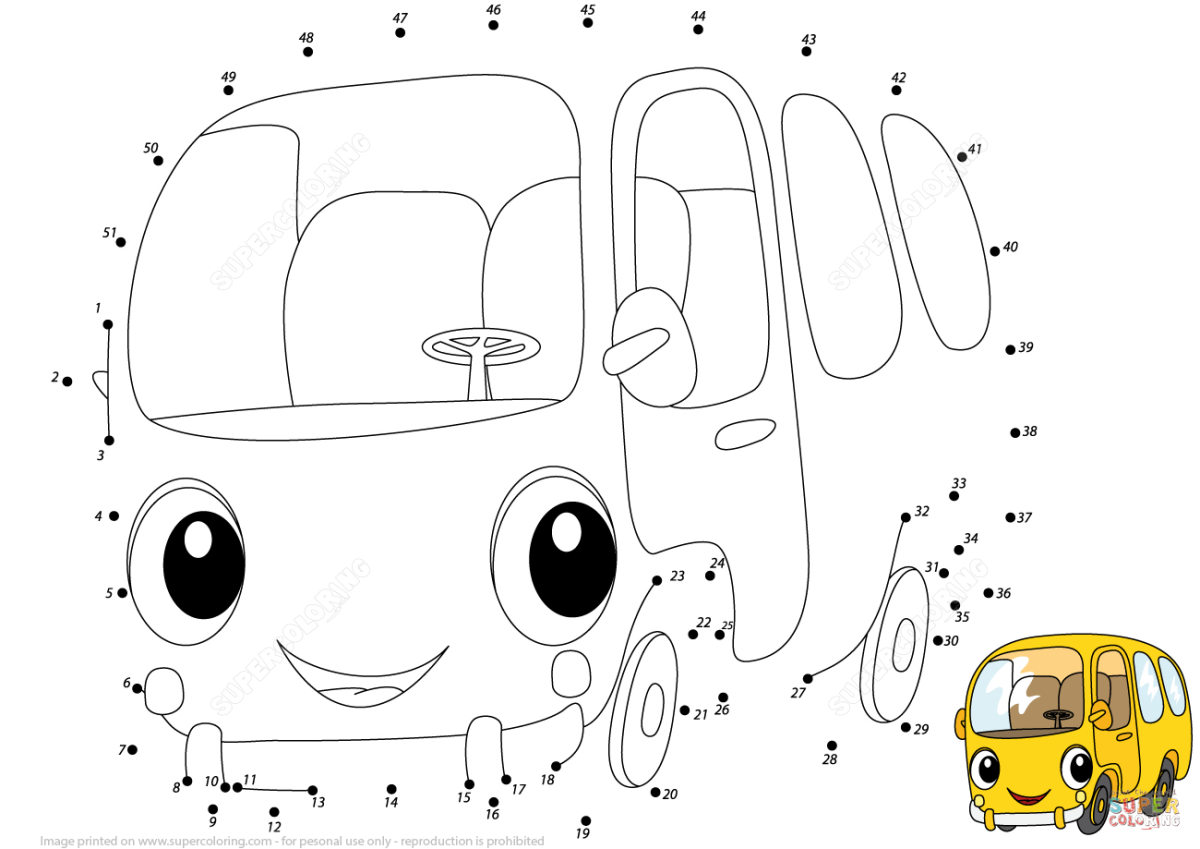 Соединить по точкам машинки