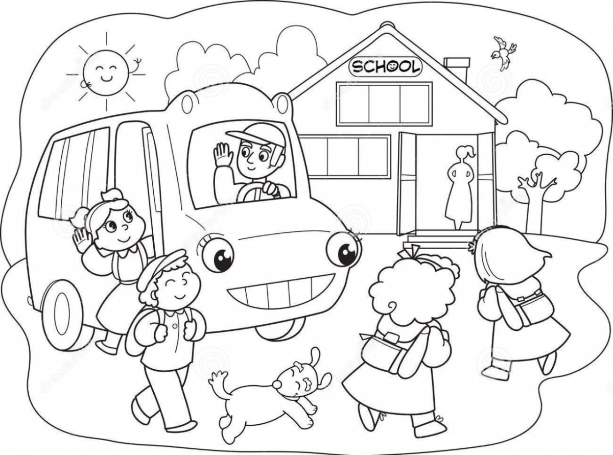 ПДД для детей раскраска школьникам