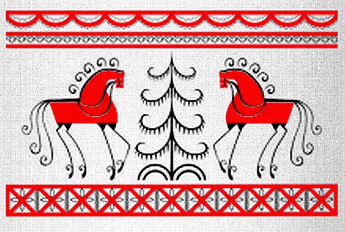 Вышивка орнамент медведи