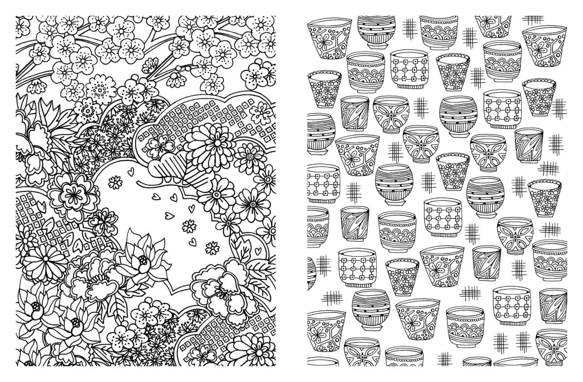 Корейские раскраски антистресс