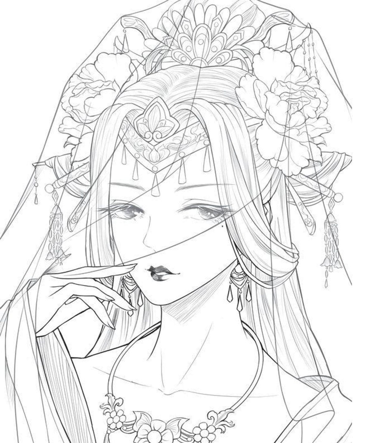 Раскраска антистресс аниме