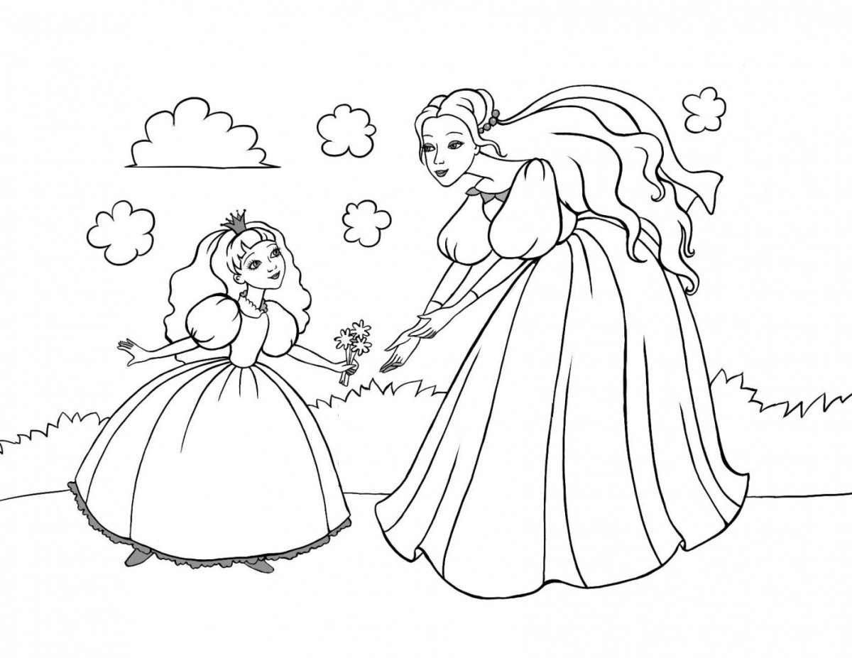 Раскраска большая "принцессы"