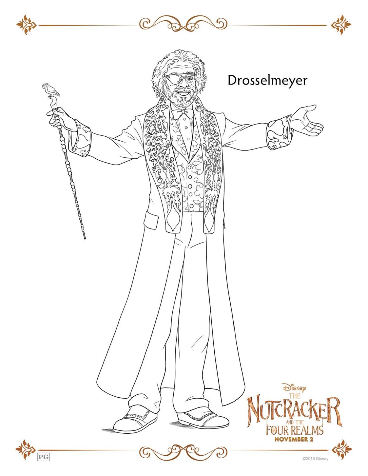 Щелкунчик и четыре королевства раскраска