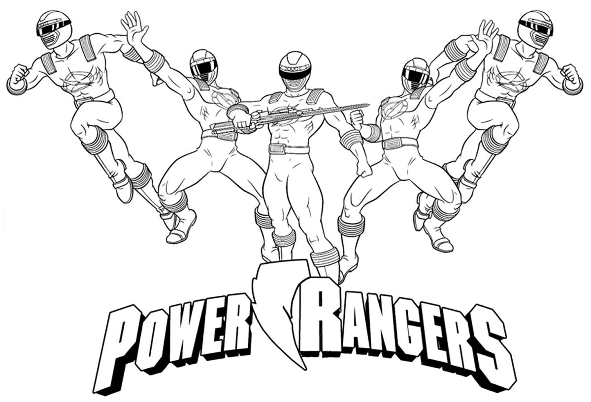 Раскраска рейнджеры ниндзя шторм