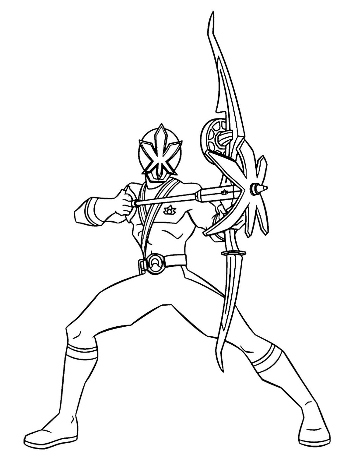 Раскраски для мальчиков Могучие рейнджеры Самураи