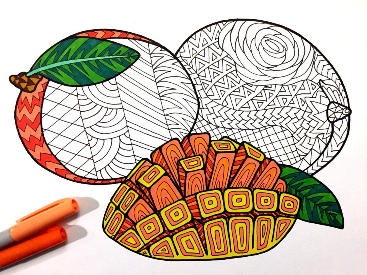 Раскраска антистресс ягоды