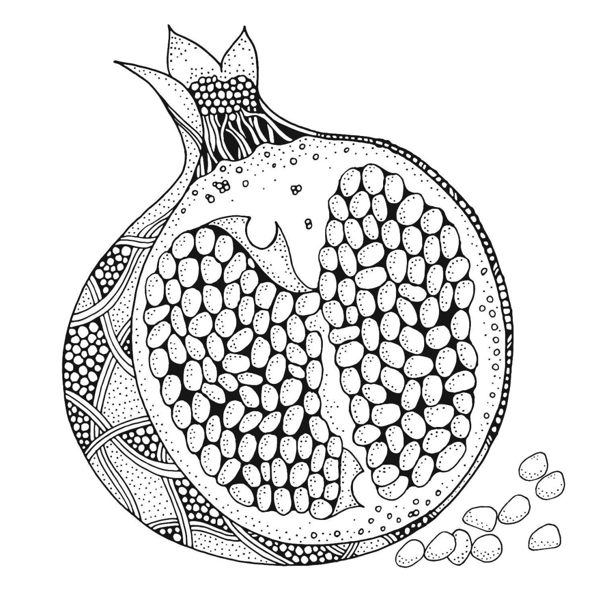 Дудлинг фрукты