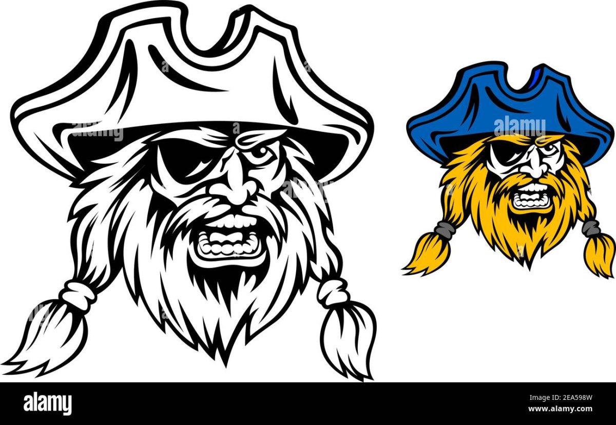 Трафареты масок пиратов