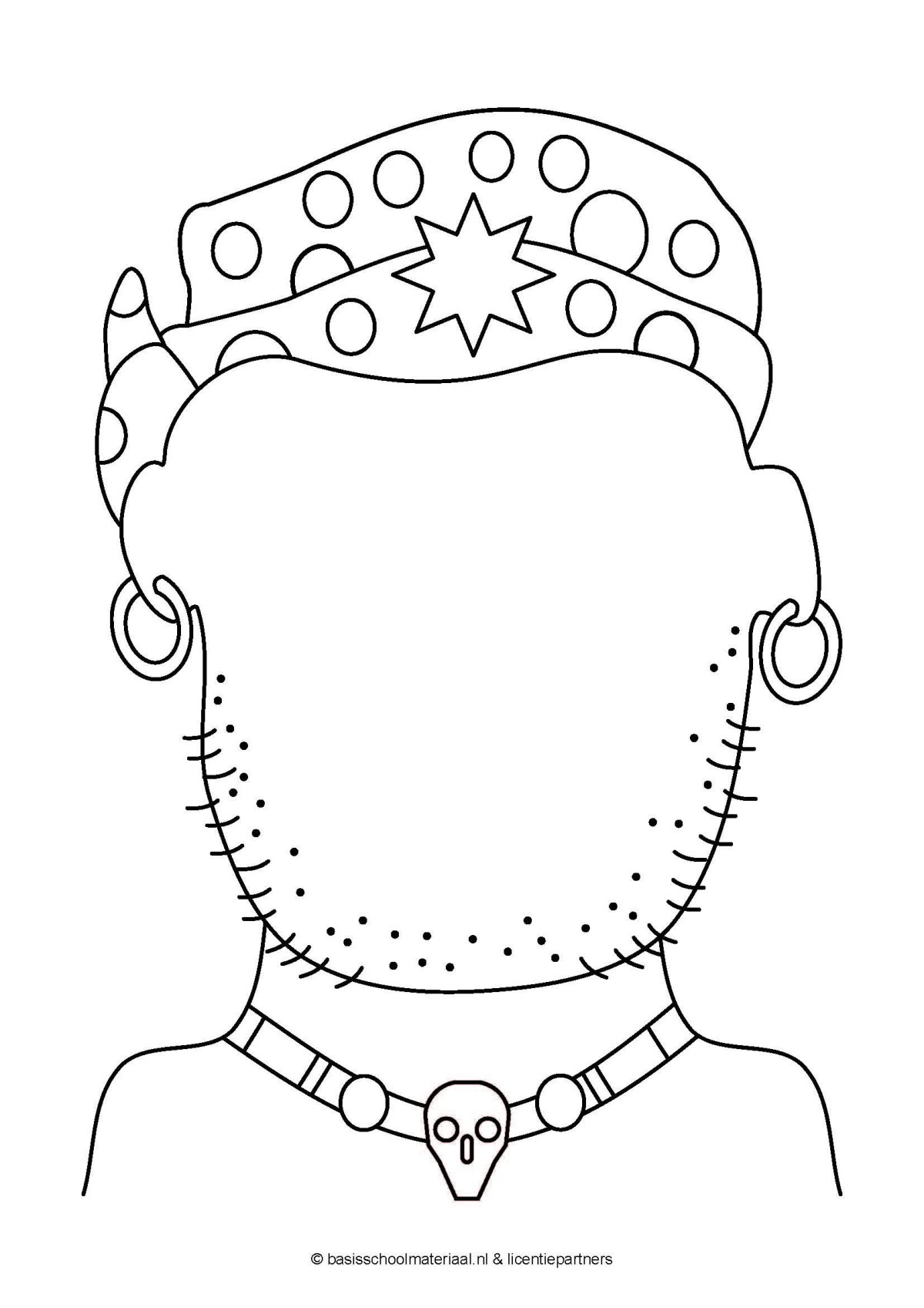 Пират с бородой рисунок