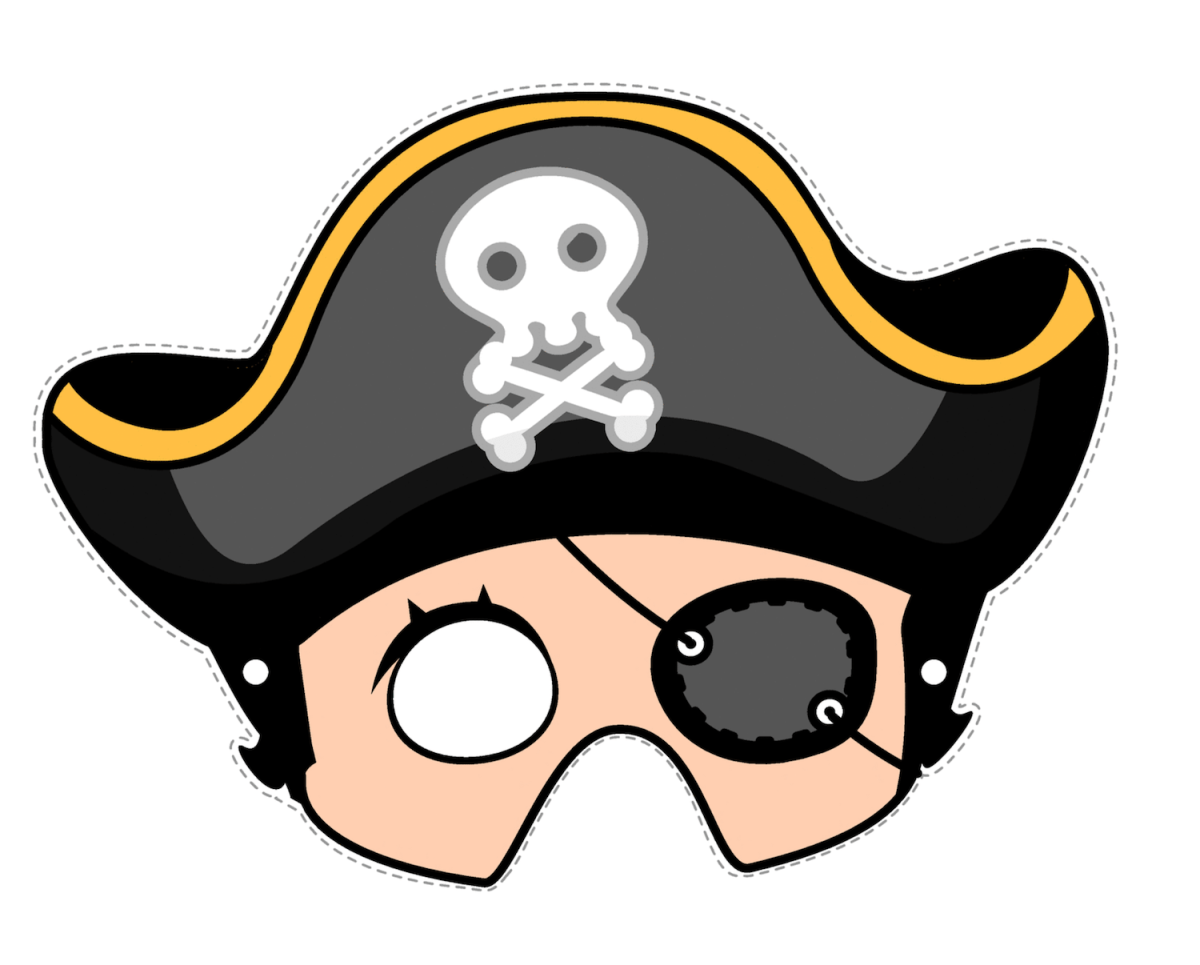 Пиратская вечеринка раскраска