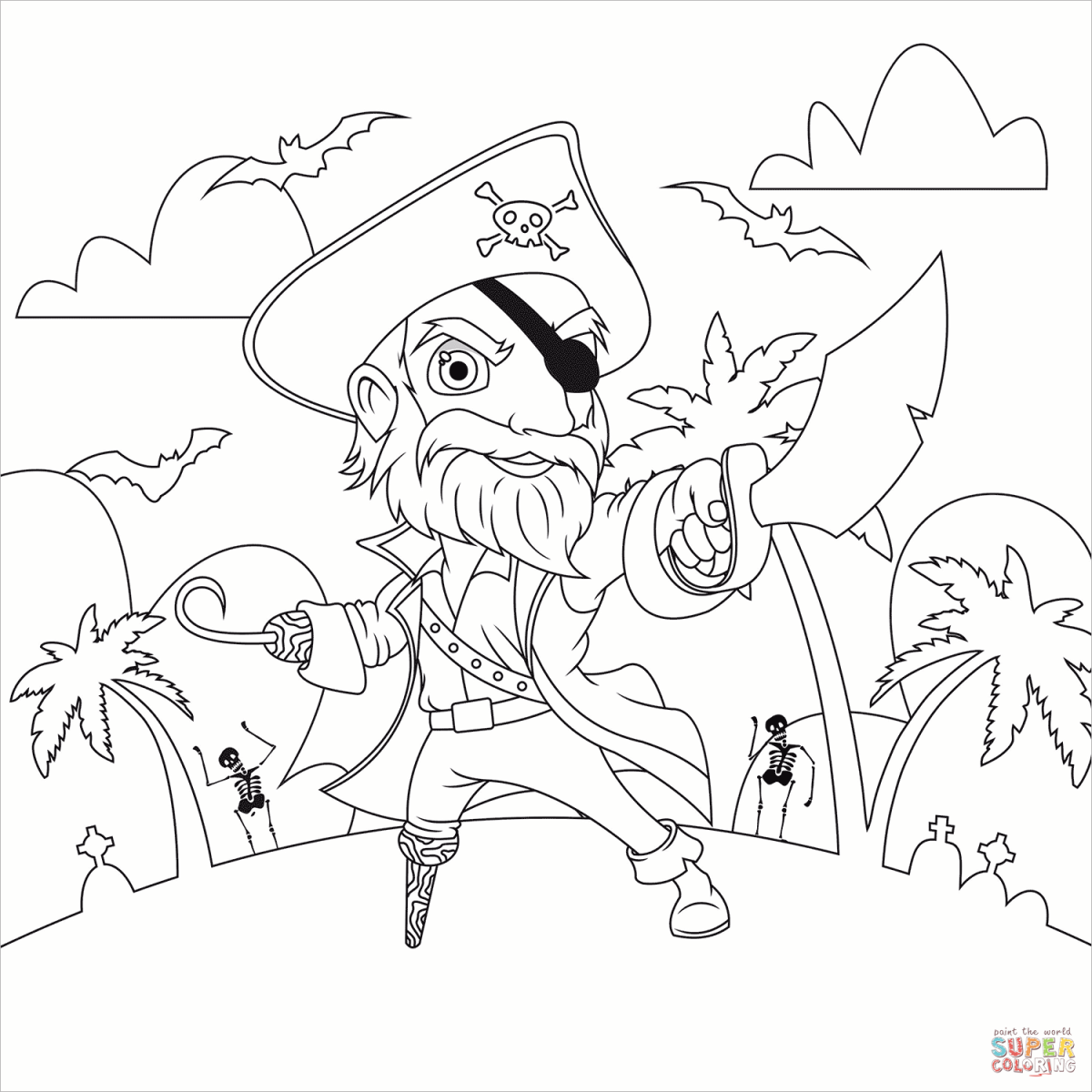 Пиратская борода на палочке