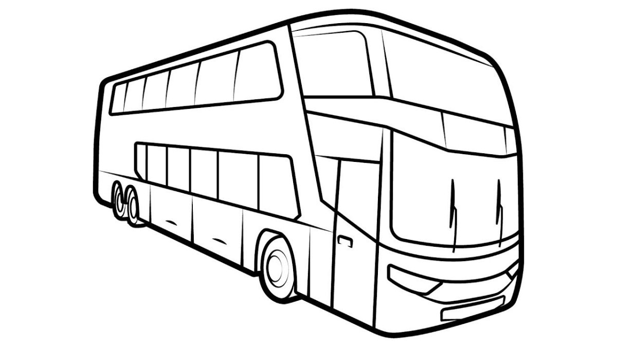 Автобус сбоку раскраска