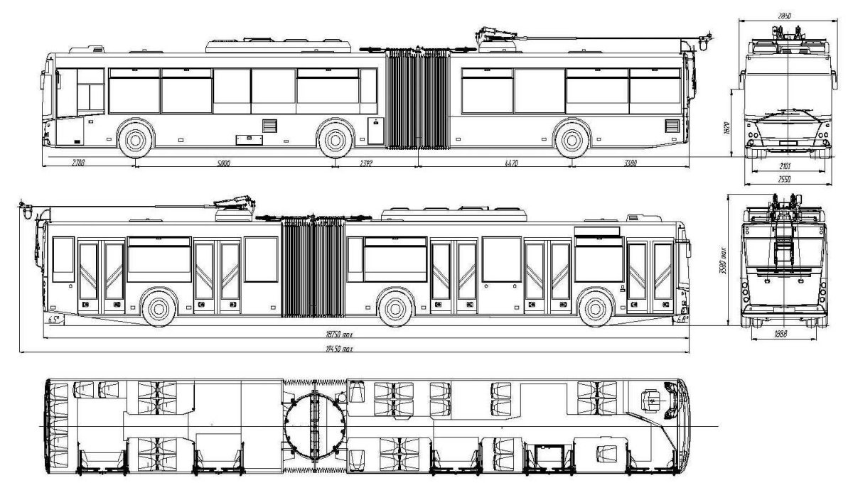 Раскраска автобус ЛИАЗ