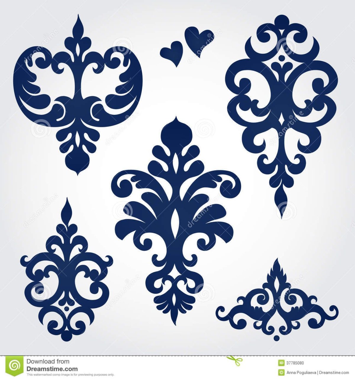 Венецианские узоры трафарет