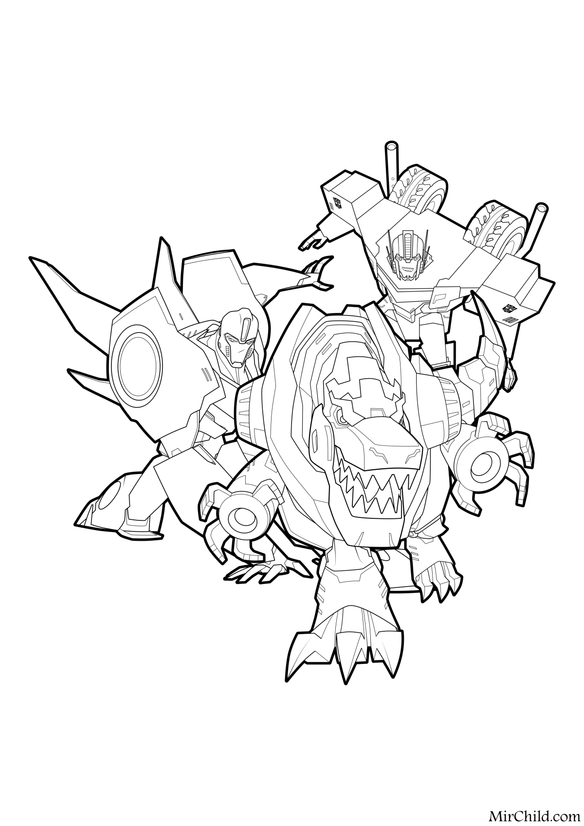 Гримлок трансформер раскраска