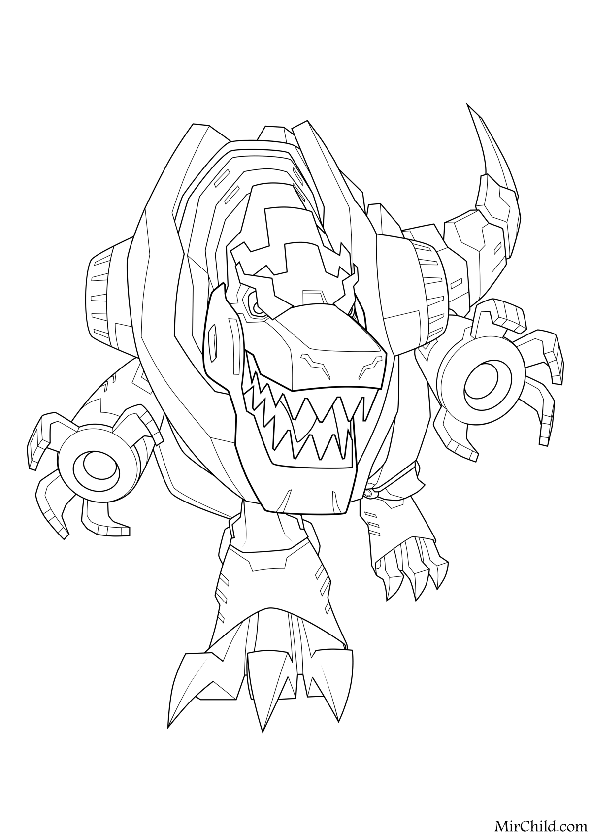 Гримлок трансформер раскраска