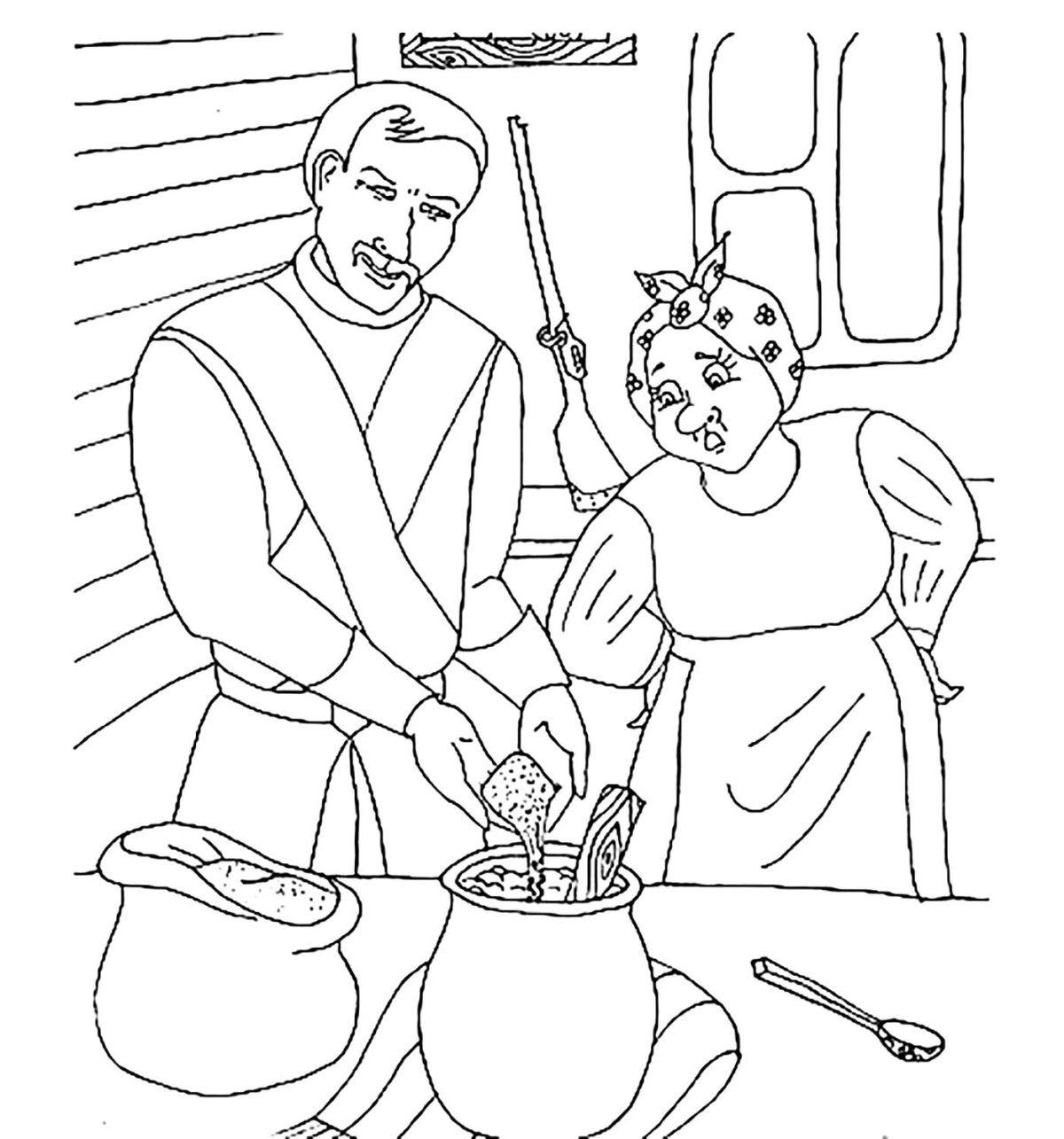 Рынок в средневековье раскраска