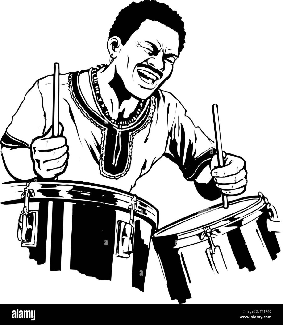 Работник Емельян и пустой барабан раскраска