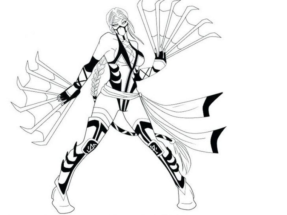 Раскраски игра мортал комбат