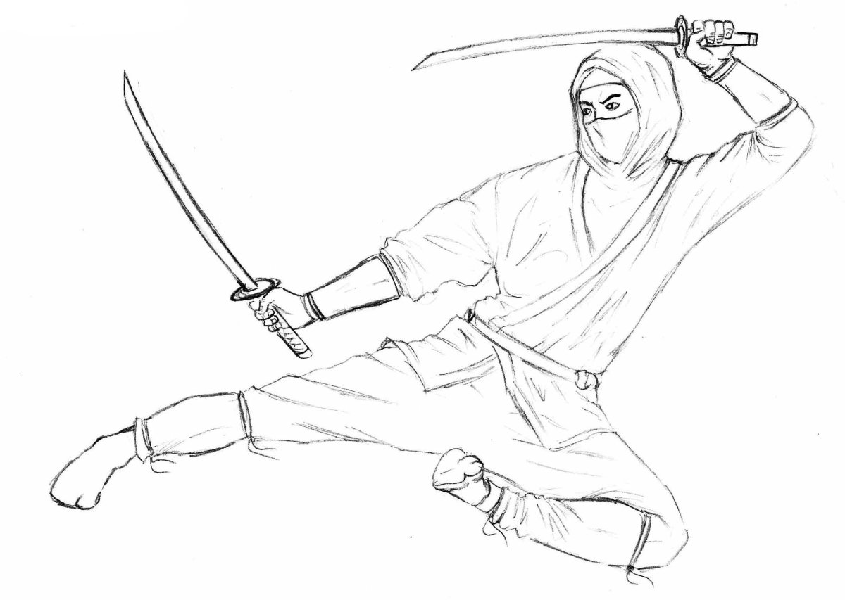 Ниндзя рисунок