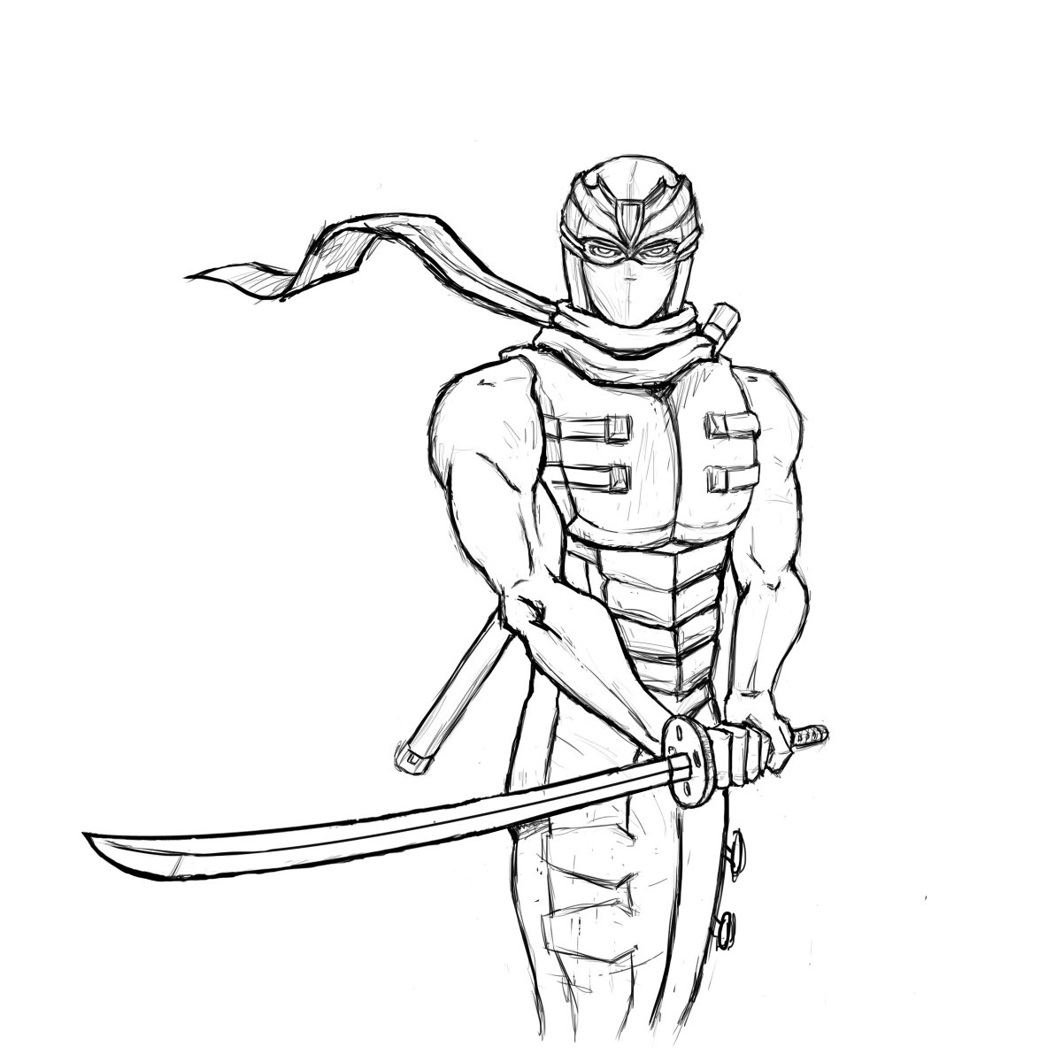 Нарисовать ниндзя