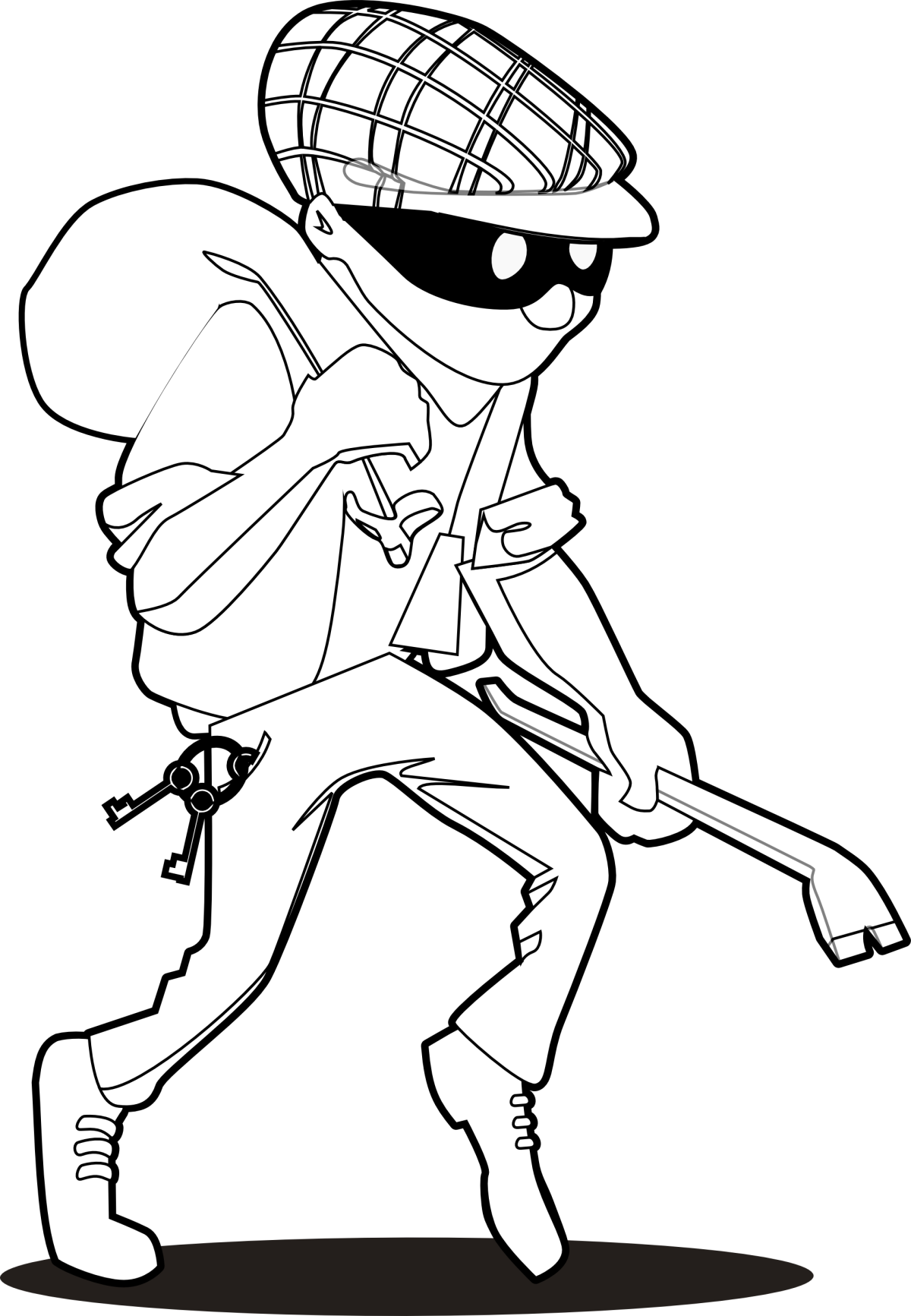 Раскраска бандит