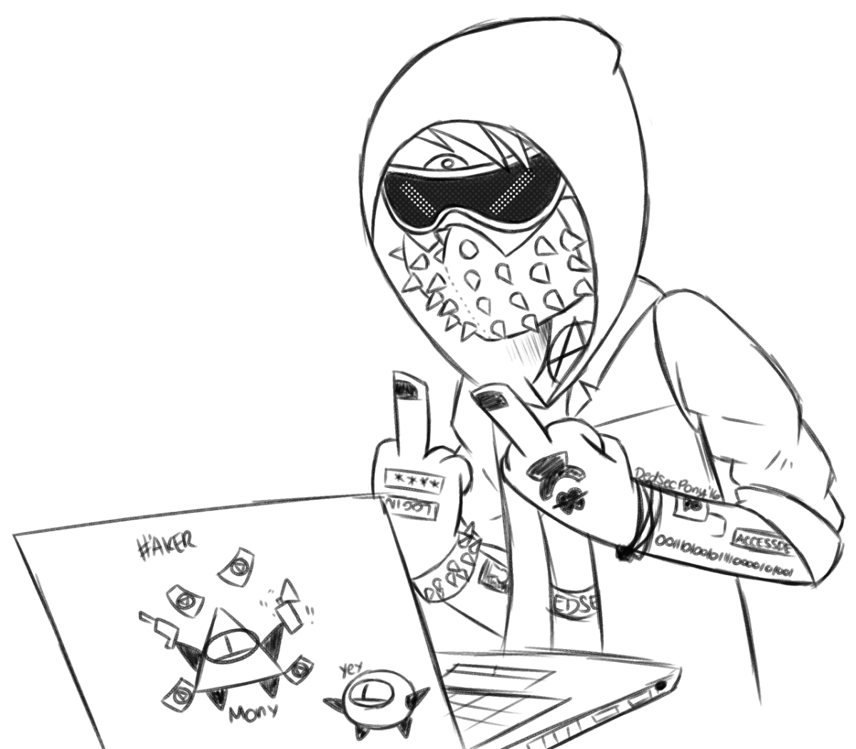 Раскраски вотч догс 2 Ренч