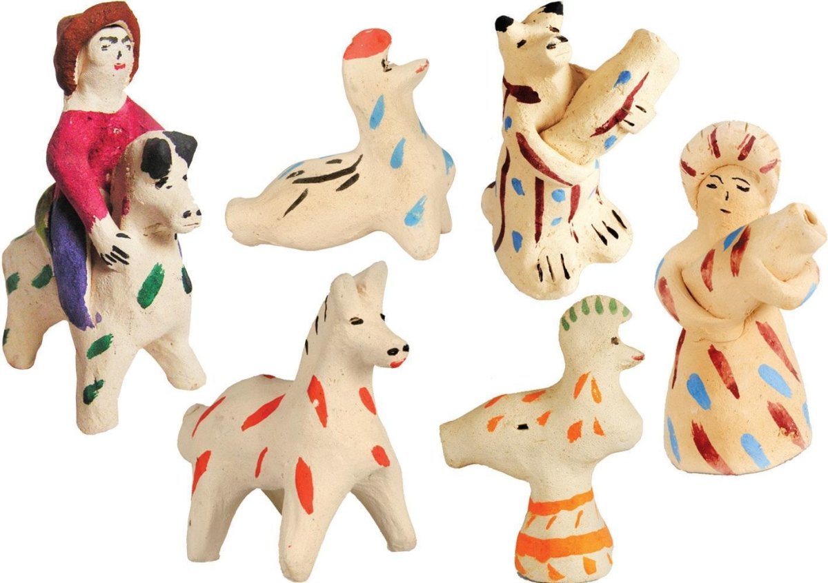 Старооскольская глиняная игрушка свистулька