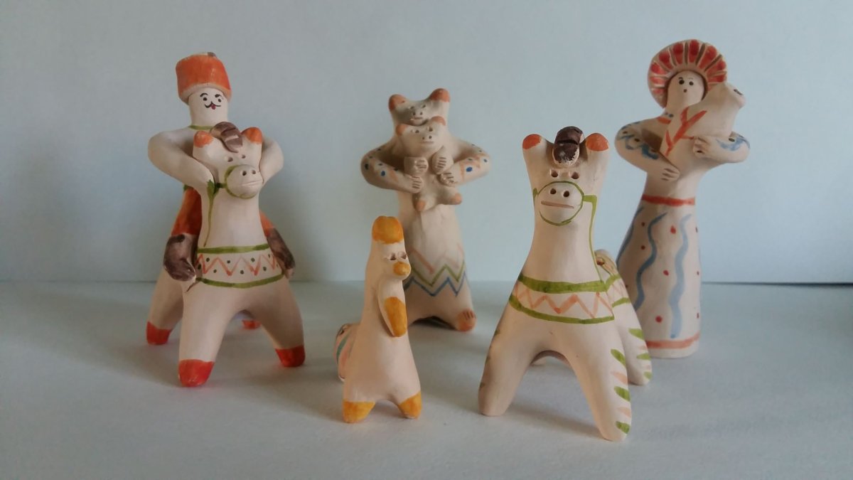 Абашевская глиняная игрушка раскраска
