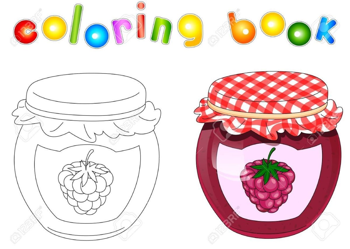 Раскраска этикетка для банки