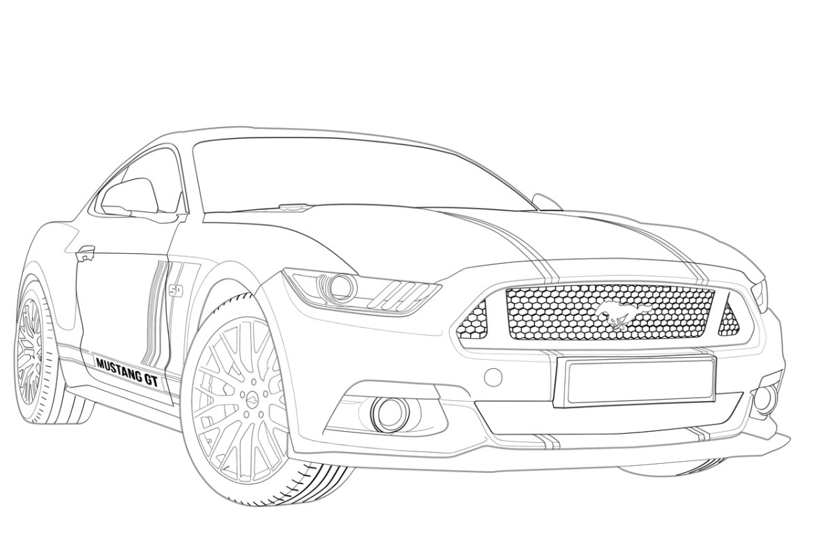 Рисуем Ford Shelby gt500 1967