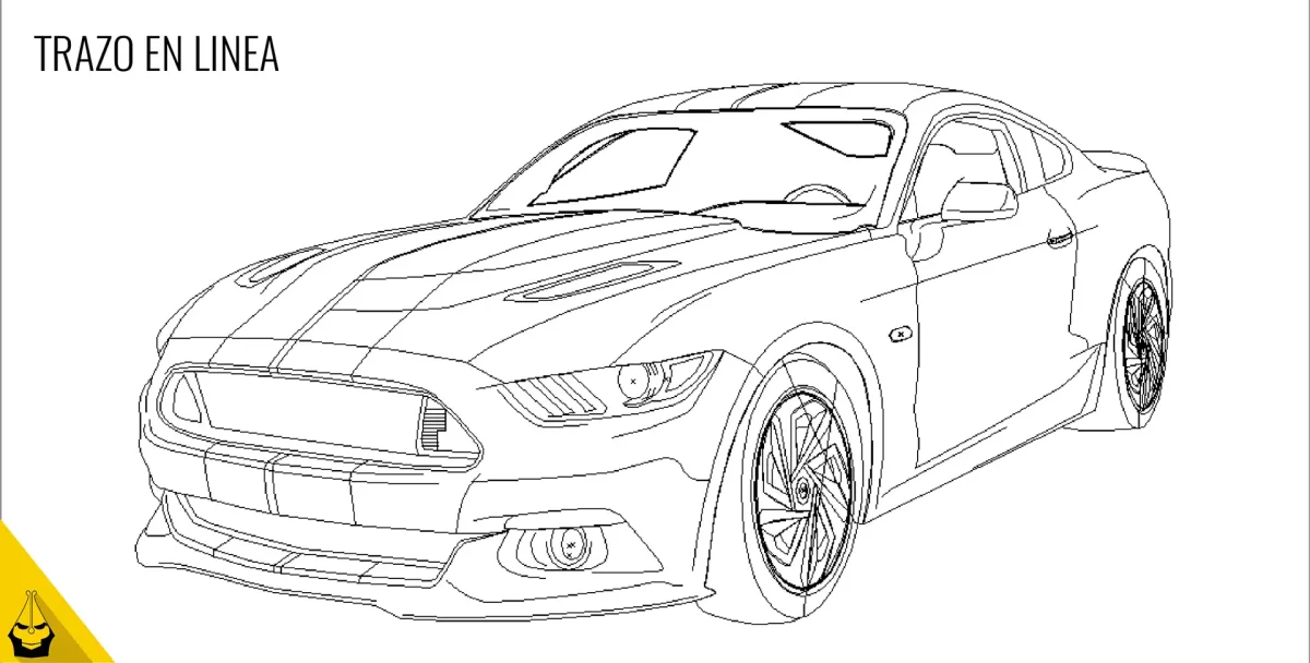 Раскраска Форд Мустанг Шелби