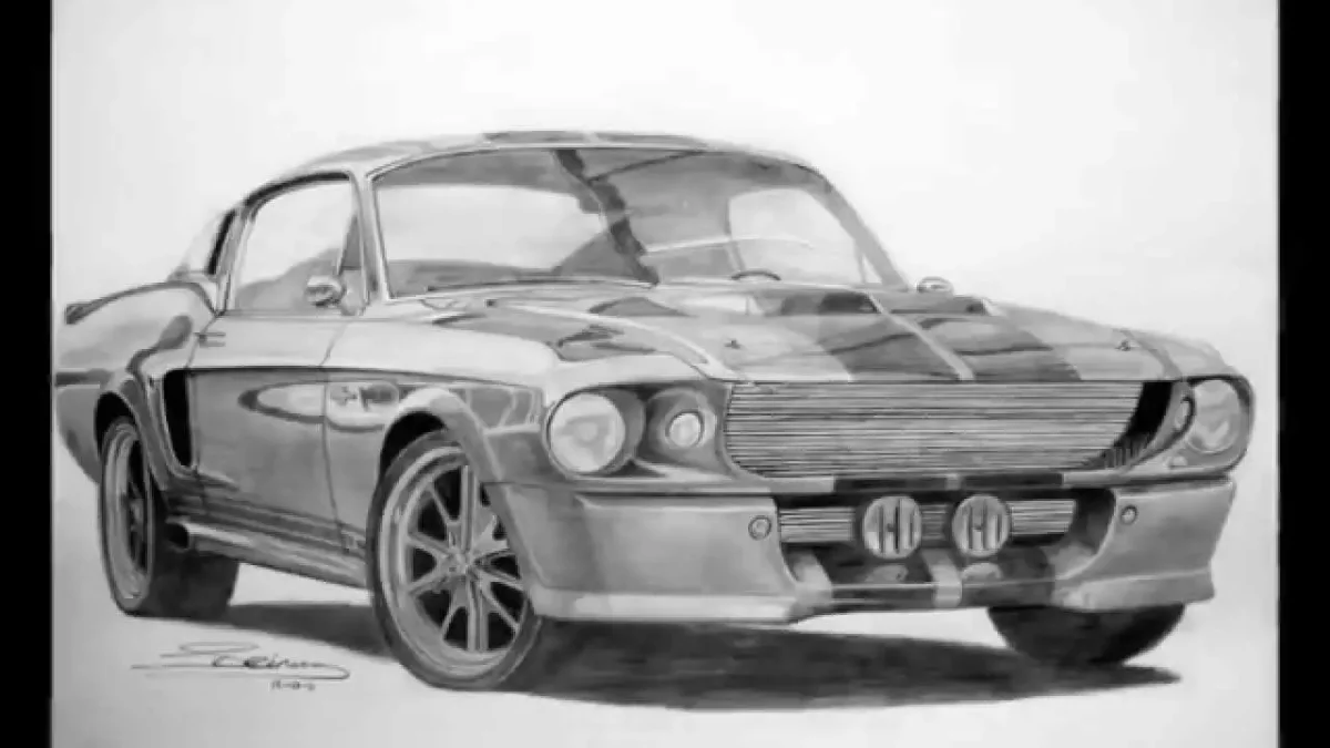 Раскраска Ford Mustang Shelby gt 500