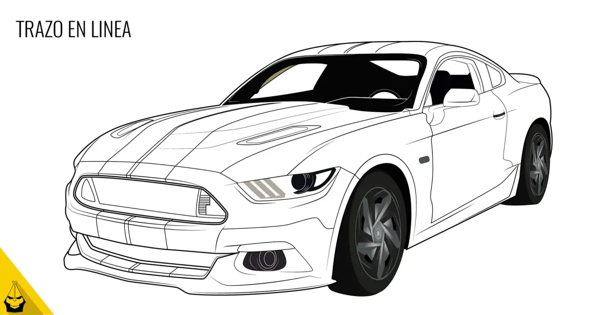 Раскраска Ford Mustang Shelby gt 500