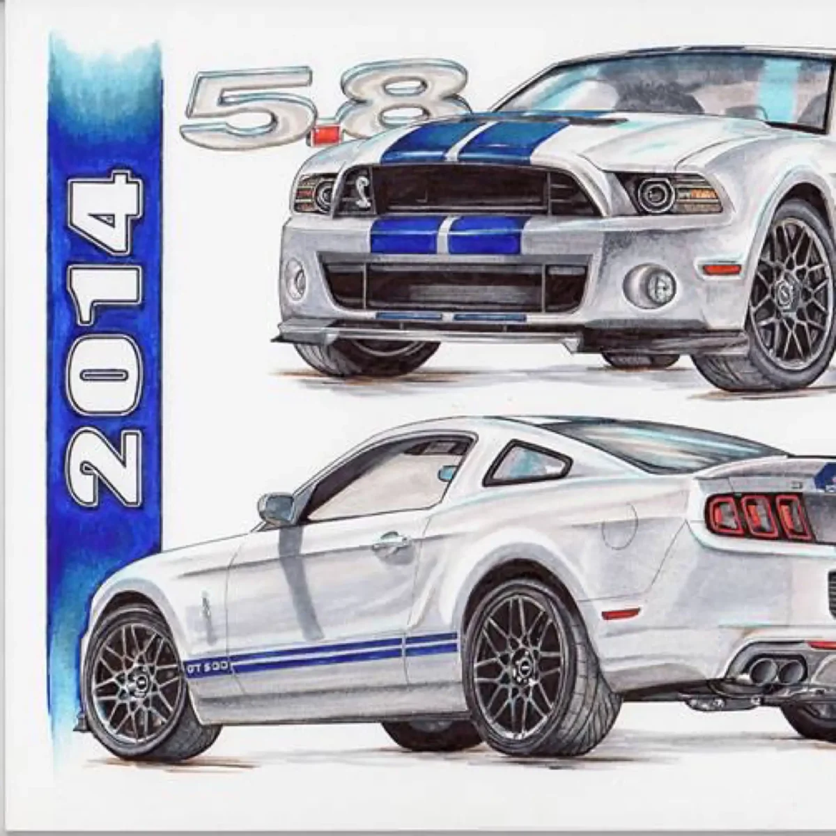 Разукрашка Форд Мустанг