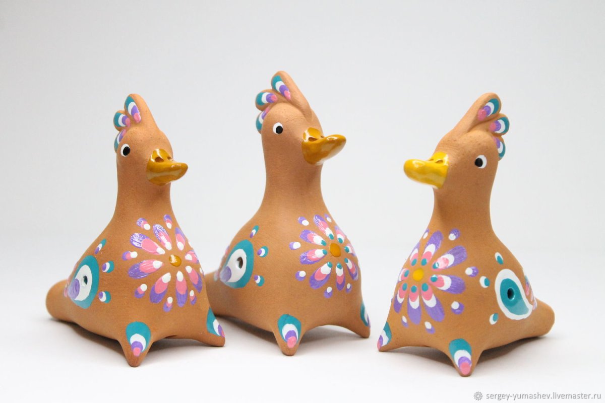 Деревянная птичка-свистулька