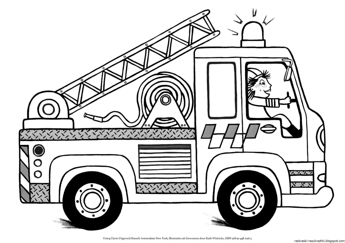 Раскраска пожарная машина