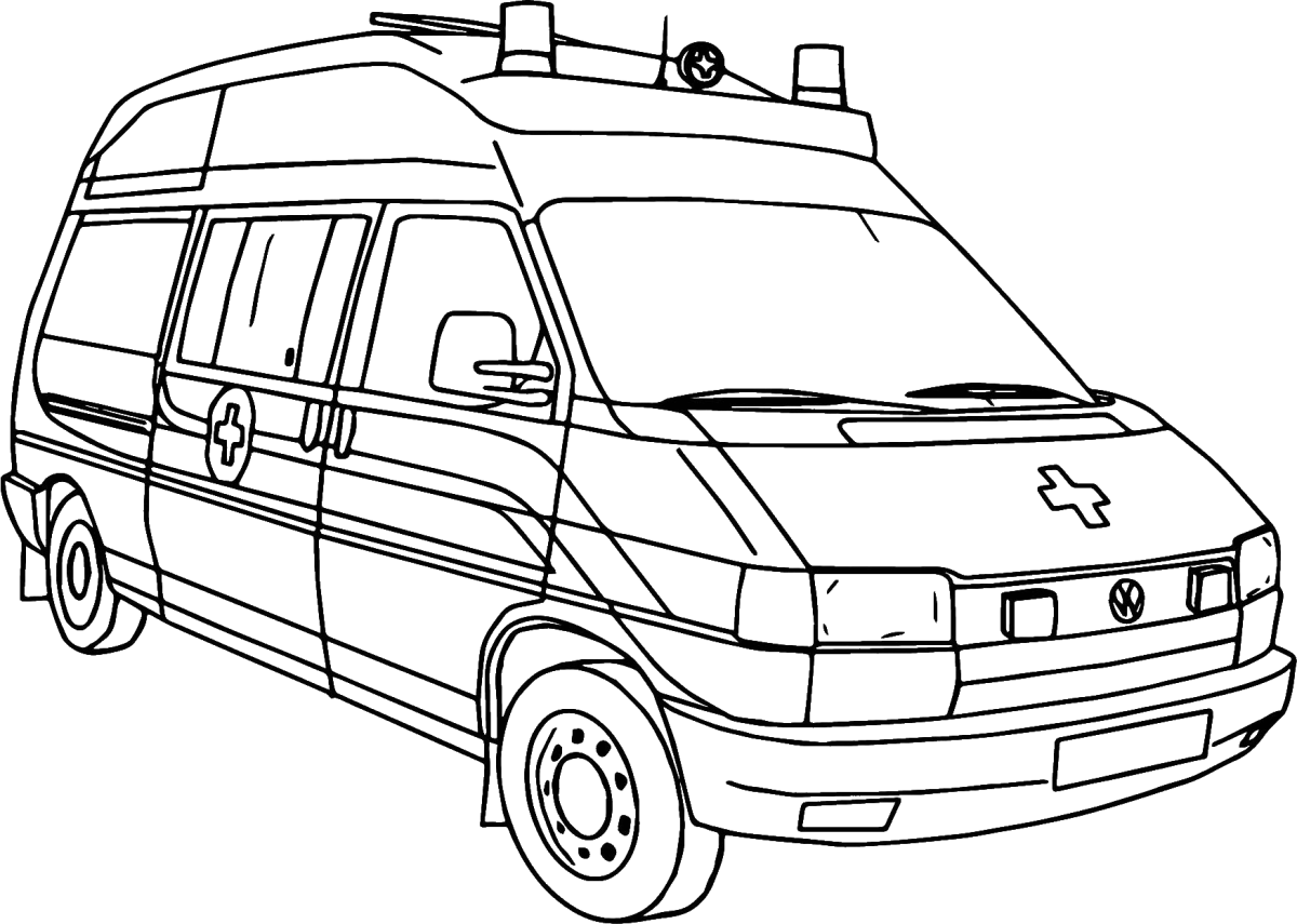 Раскраска скорая