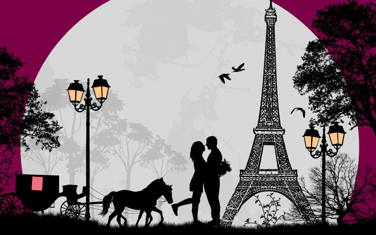 Силуэт Эйфелевой башни