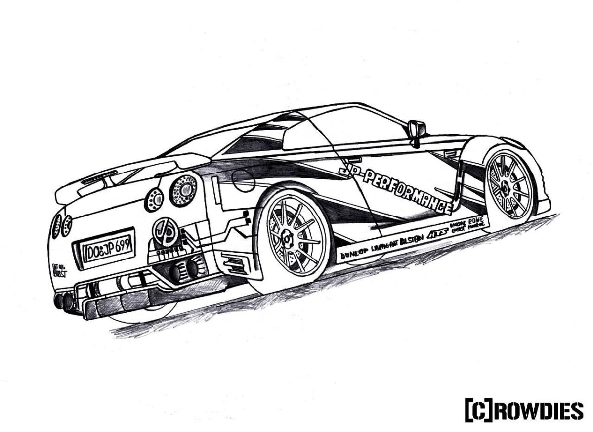 Раскраски машинки дрифт