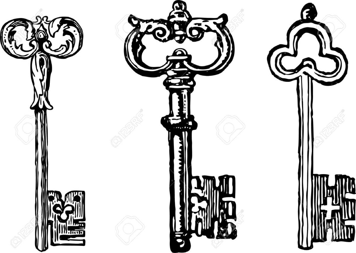 Трафарет ключа для вырезания