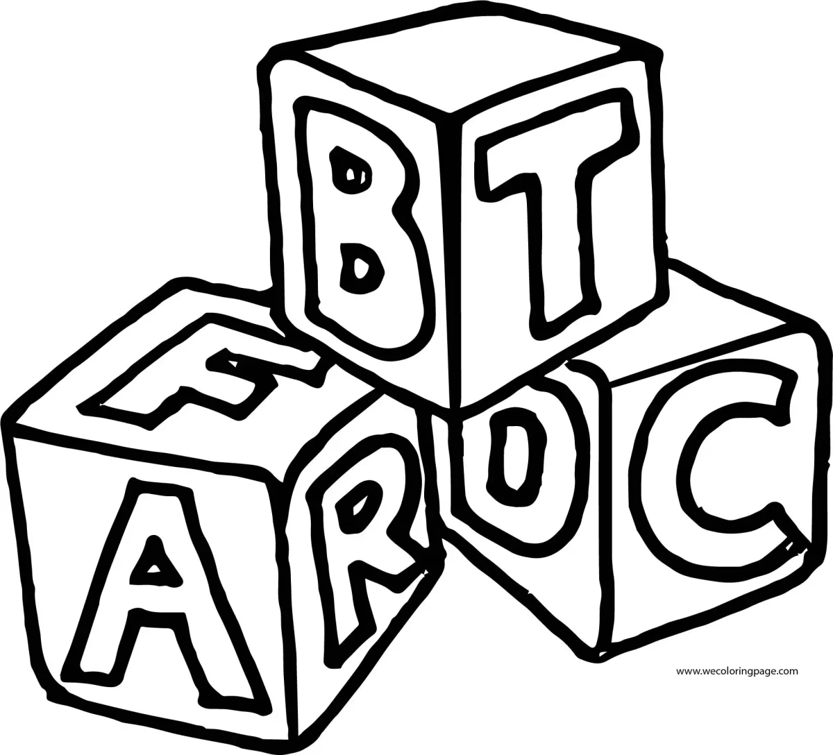 Раскраска кубики из Блю