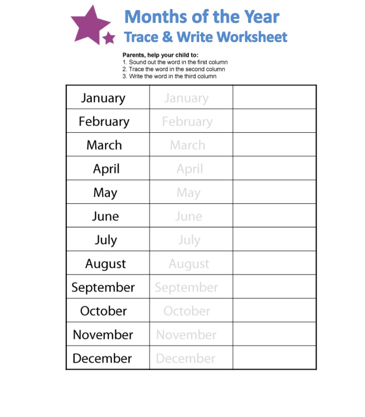 Месяца на английском задания
