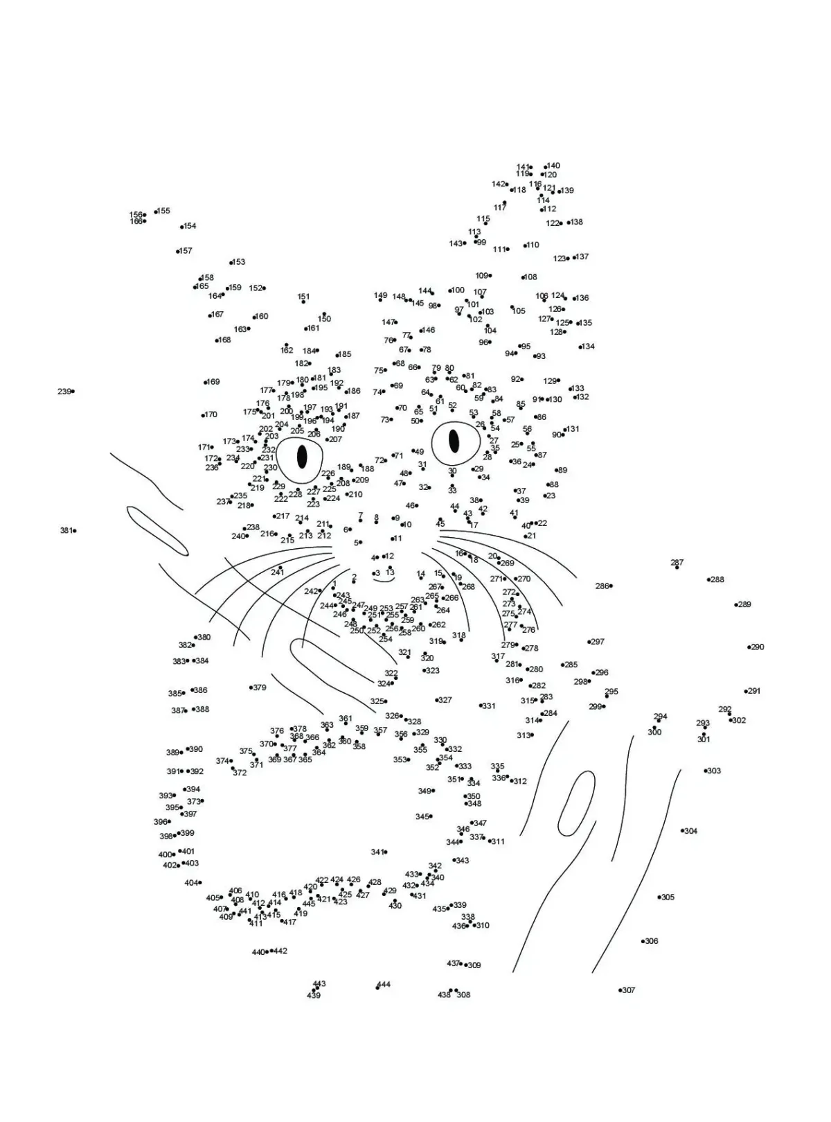 Кошка пунктиром