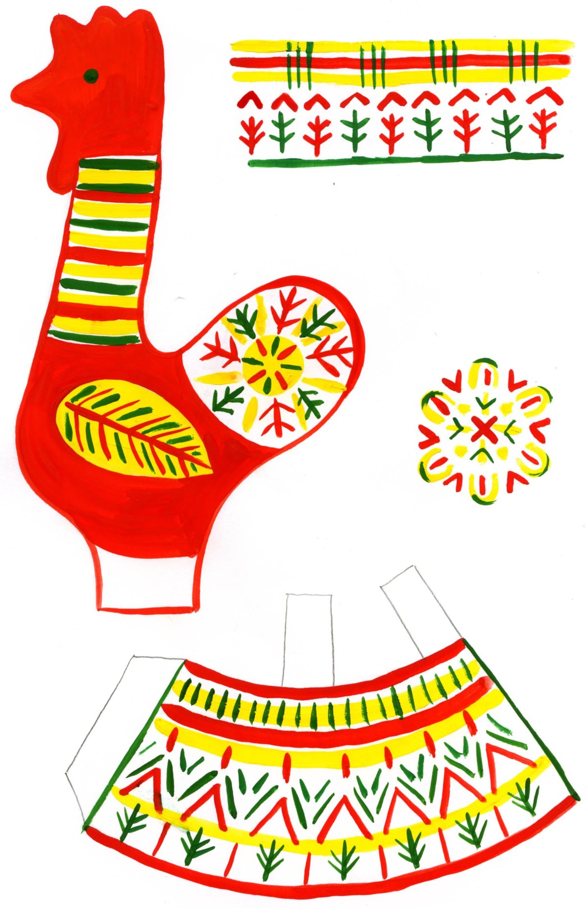 Абашевская глиняная игрушка раскраска