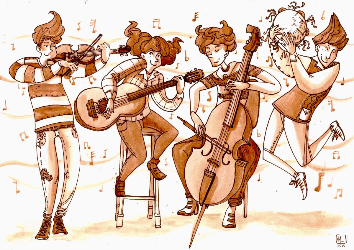 Рисованные музыканты